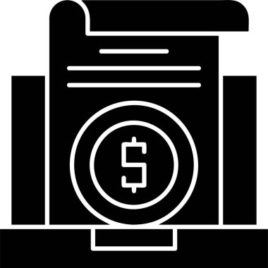 Gelirler, para simgesi vektör illüstrasyonu