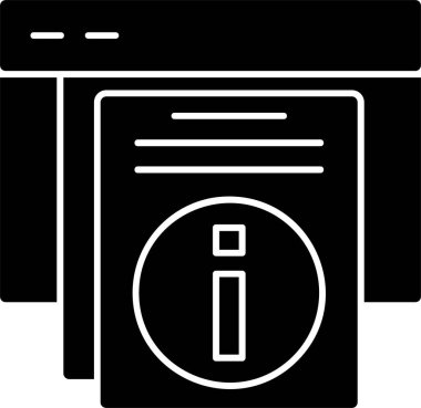 Bilgi simgesinin vektör illüstrasyonu