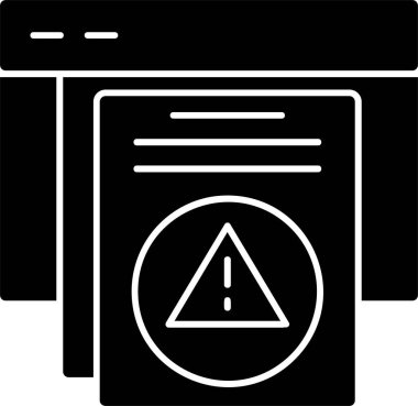 Hata ünlem simgesinin vektör illüstrasyonu