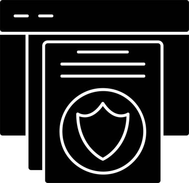 Güvenlik simgesi işaret vektörü illüstrasyonu 