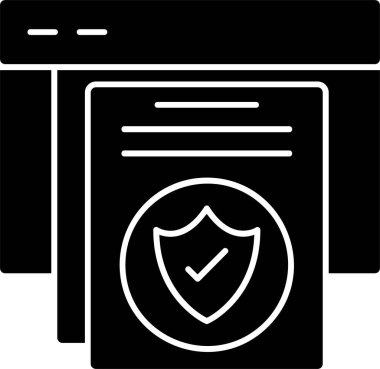 İnternet güvenlik koruma simgesi vektör illüstrasyonu