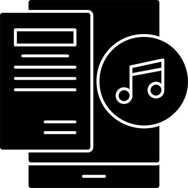 müzik simgesi not işareti vektör illüstrasyonu