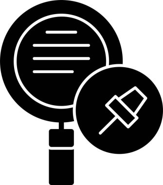 pin simgesi, vektör illüstrasyonlu belge