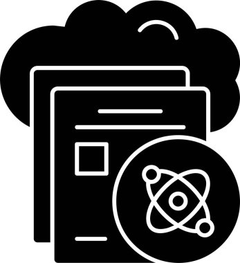 atom. Web simgesi basit illüstrasyon 