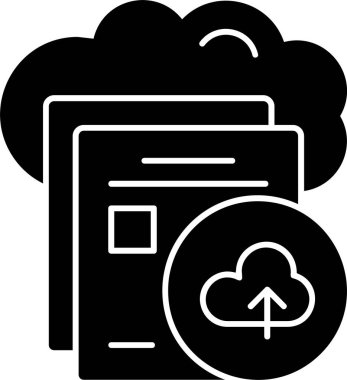 Yedekleme veri bulut simgesi. vektör illüstrasyonu 