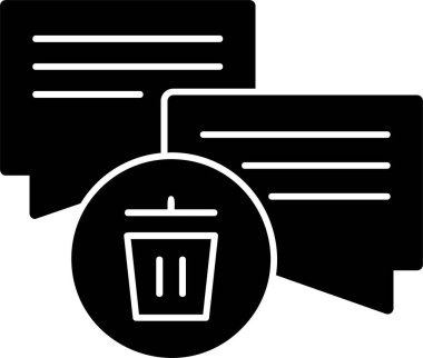 Çöp kutusu simgesi, vektör illüstrasyonu 