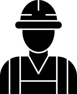 İşçi simgesi işaret vektör çizimi 