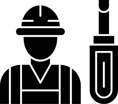 Elektrikçi simgesi işaret vektörü illüstrasyonu 