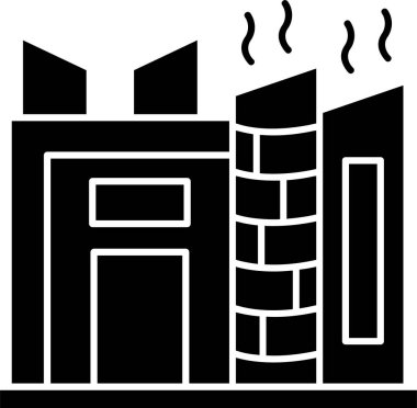 İmalat fabrikası. Web simgesi basit tasarım 