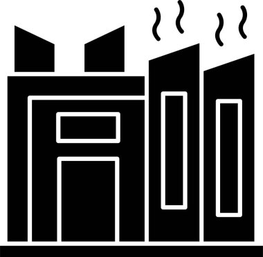 Fabrika Dış simgesi işaret vektörü illüstrasyonu 