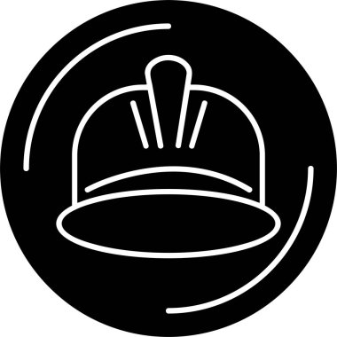 İşçi Miğferi simgesi işaret vektörü çizimi 