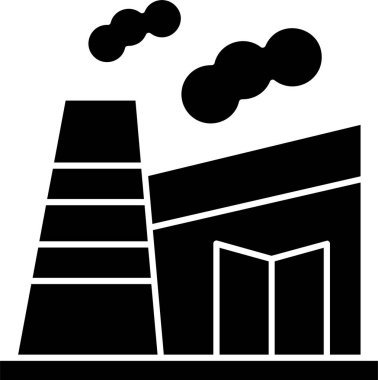 Fabrika Giriş dosya simgesi, vektör basit illüstrasyon