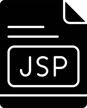 JSP dosya simgesi, vektör basit illüstrasyon