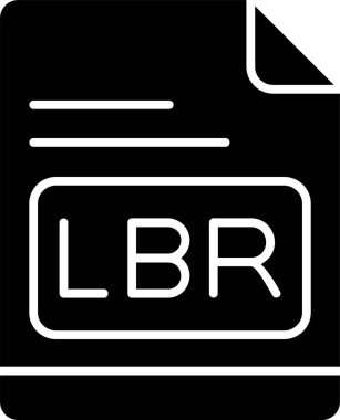 LBR dosya simgesi, vektör basit illüstrasyon 