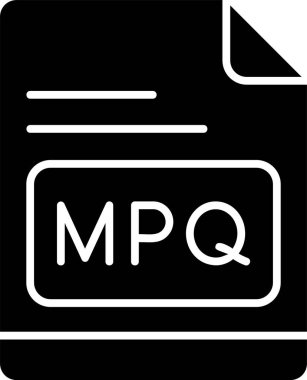 MPQ dosya simgesi, vektör basit illüstrasyon 