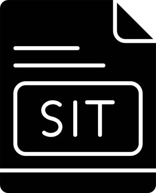 SIT dosya simgesi, vektör basit illüstrasyon