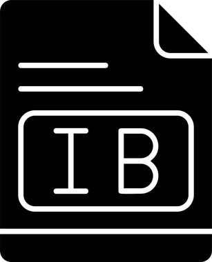 IB dosya simgesi, vektör basit illüstrasyon