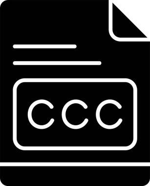 CCC dosya simgesi, vektör basit illüstrasyon
