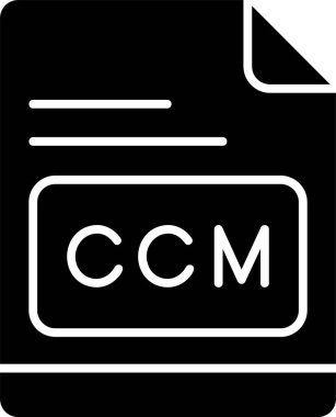 CCM dosya simgesi, vektör basit illüstrasyon 