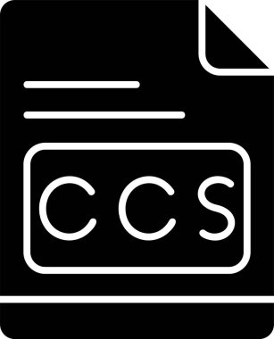 CCS dosya simgesi, vektör basit illüstrasyon 