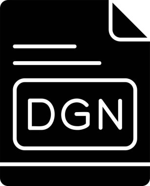 DGN dosya simgesi, vektör basit illüstrasyon