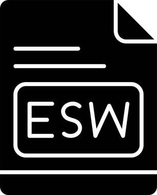 ESW dosya simgesi, vektör basit illüstrasyon 