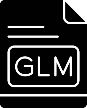 GLM dosya simgesi, vektör basit illüstrasyon 
