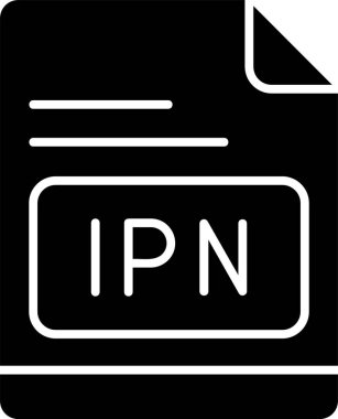 IPN dosya simgesi, vektör basit illüstrasyon 