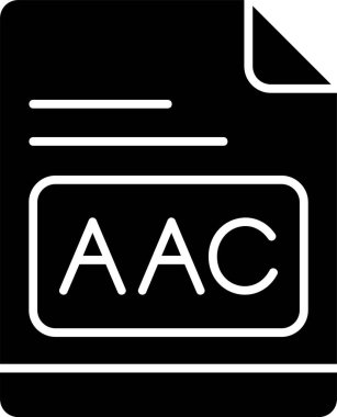AAC dosya simgesi, vektör basit illüstrasyon 