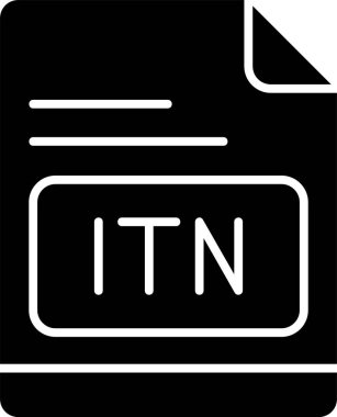 ITN dosya simgesi, vektör basit illüstrasyon 