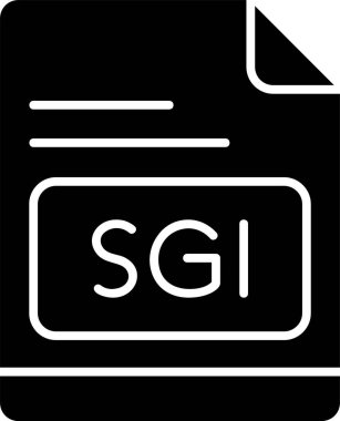 SGI dosya simgesi, vektör basit illüstrasyon 