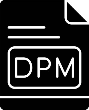 DPM dosya simgesi, vektör basit illüstrasyon 
