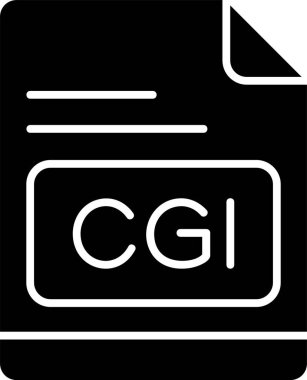CGI dosya simgesi, vektör basit illüstrasyon 