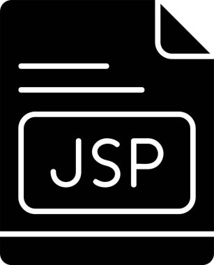 JSP dosya simgesi, vektör basit illüstrasyon