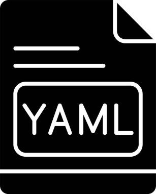 YAML dosya simgesi, vektör basit illüstrasyon 