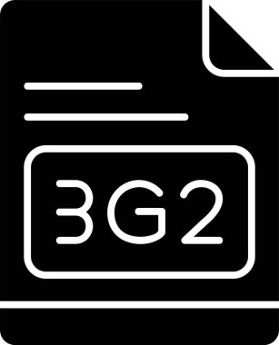 3G2 dosya simgesi, vektör basit illüstrasyon 