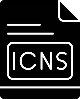ICNS dosya simgesi, vektör basit illüstrasyon 