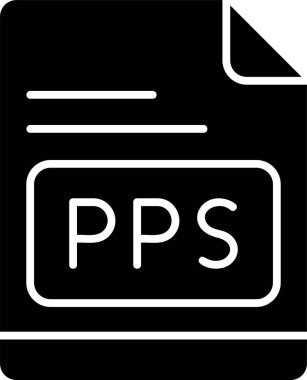PPS dosya simgesi, vektör basit illüstrasyon 