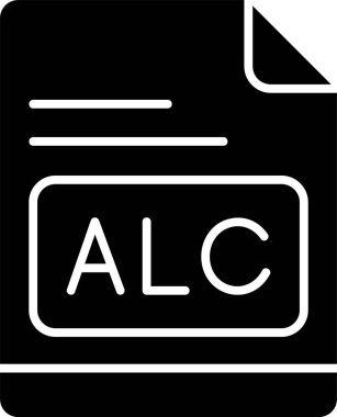ALC dosya simgesi, vektör basit illüstrasyon