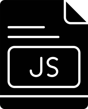 JS dosya simgesi, vektör basit illüstrasyon 