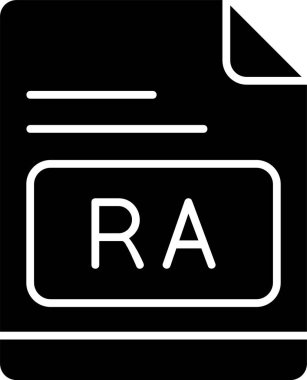 RA dosya simgesi, vektör basit illüstrasyon