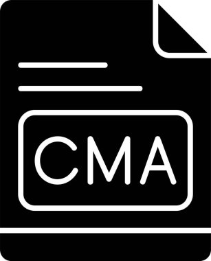 CMA dosya simgesi, vektör basit illüstrasyon