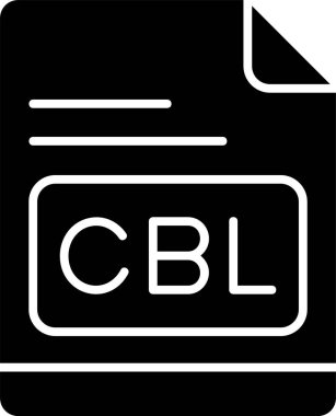 CBL dosya simgesi, vektör basit illüstrasyon