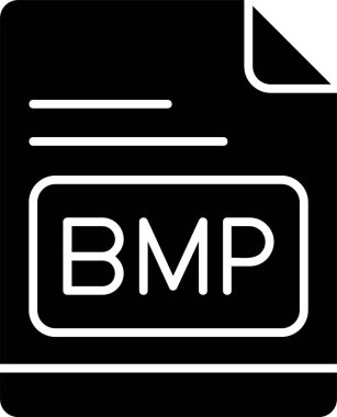 BMP dosya simgesi, vektör basit illüstrasyon 