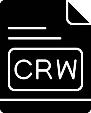 CRW dosya simgesi, vektör basit illüstrasyon 