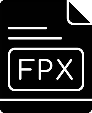 FPX dosya simgesi, vektör basit illüstrasyon