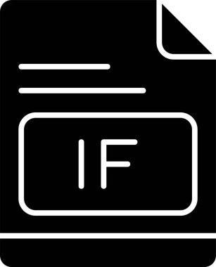 Eğer dosya simgesi, vektör basit illüstrasyon 