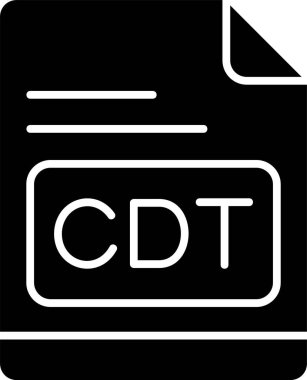 CDT dosya simgesi, vektör basit illüstrasyon 