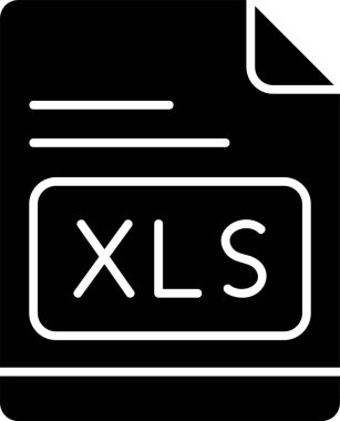 XLS dosya simgesi, vektör basit illüstrasyon 