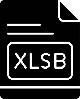 XLSB dosya simgesi, vektör basit illüstrasyon
